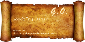 Godány Ozmin névjegykártya